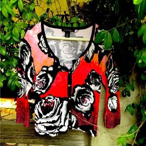 Floral pattern cardigan, small, good condition